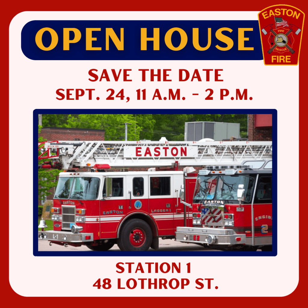 Save the Date: Easton Fire Department to Host Open House in Celebration of National Fire Prevention Week’s 100th&nbsp;Year