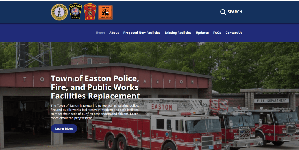 Easton Officials Invite Residents to Learn More About Proposed Police, Fire, and Public Works Facilities Project Through New Website and Upcoming&nbsp;Events