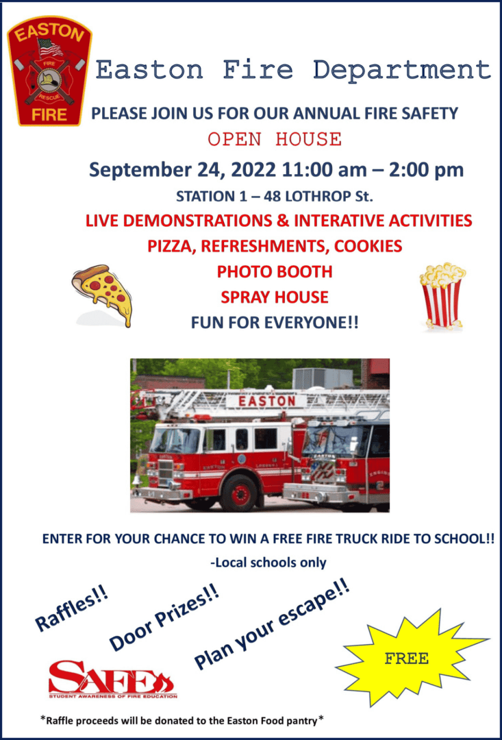Easton Fire Department Shares Additional Details on Upcoming Fire Safety Open&nbsp;House