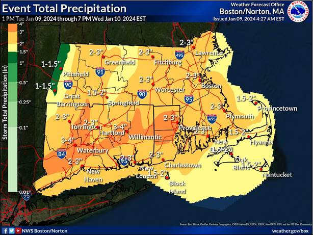 Possible Rain and Wind Impacts Tuesday Evening Through Wednesday&nbsp;Afternoon