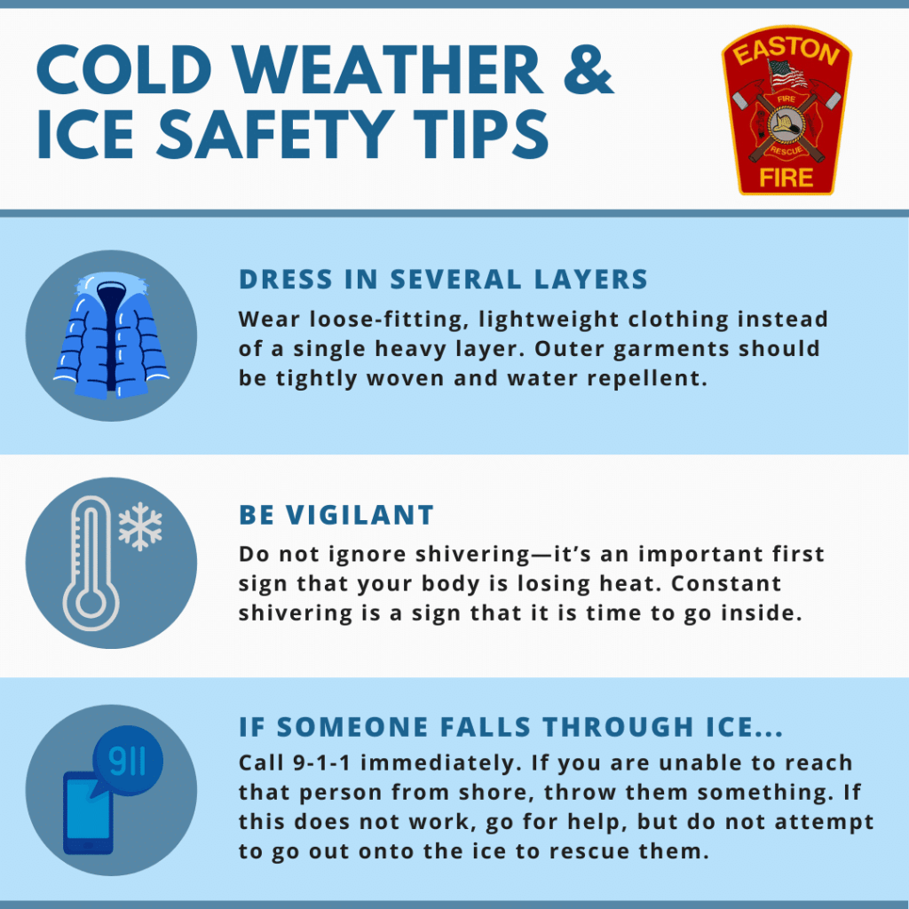 Easton Fire Department Shares Cold Weather and Ice Safety&nbsp;Tips